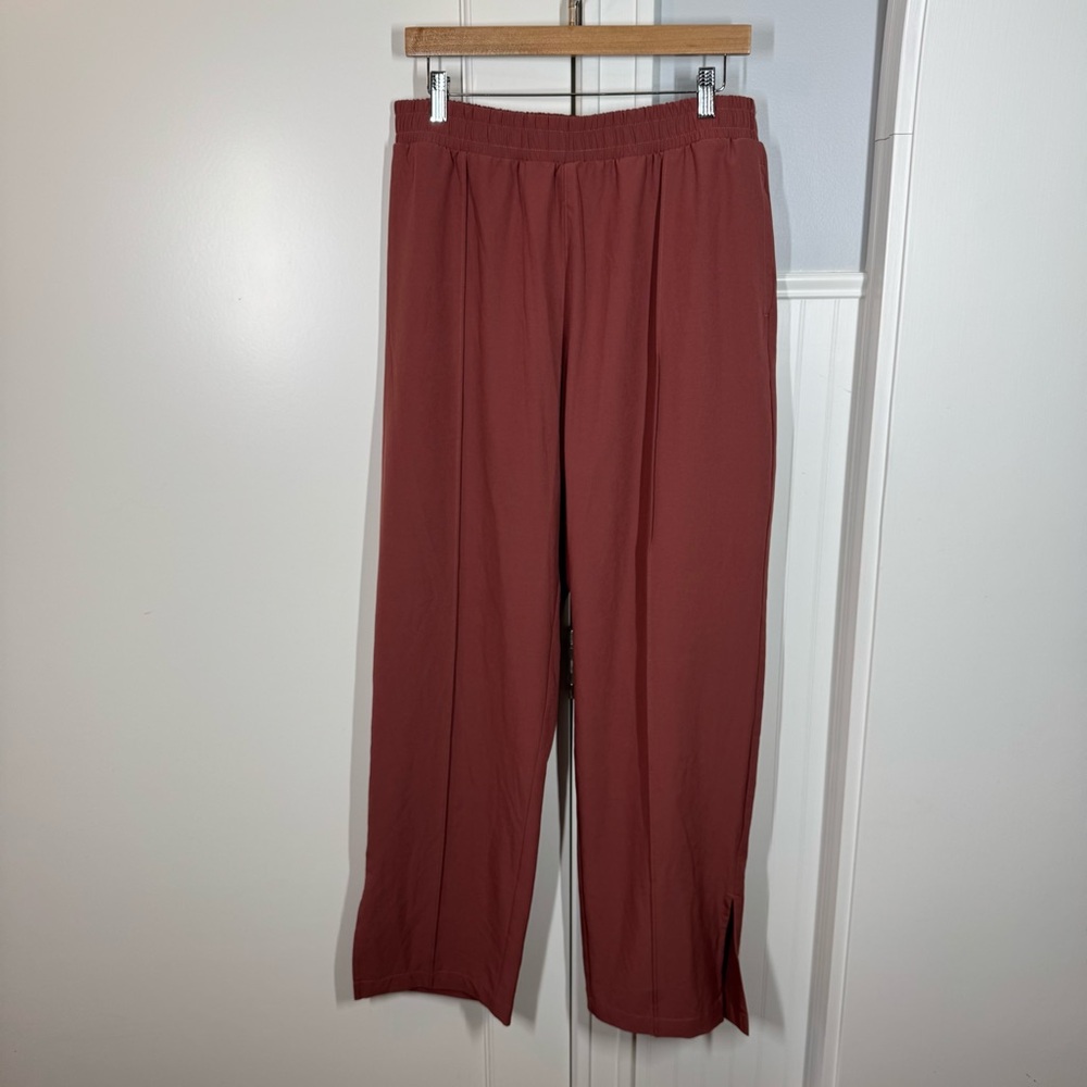 Abercrombie & Fitch Traveler Track Pants High Rise Wide Leg Rose Pink size large